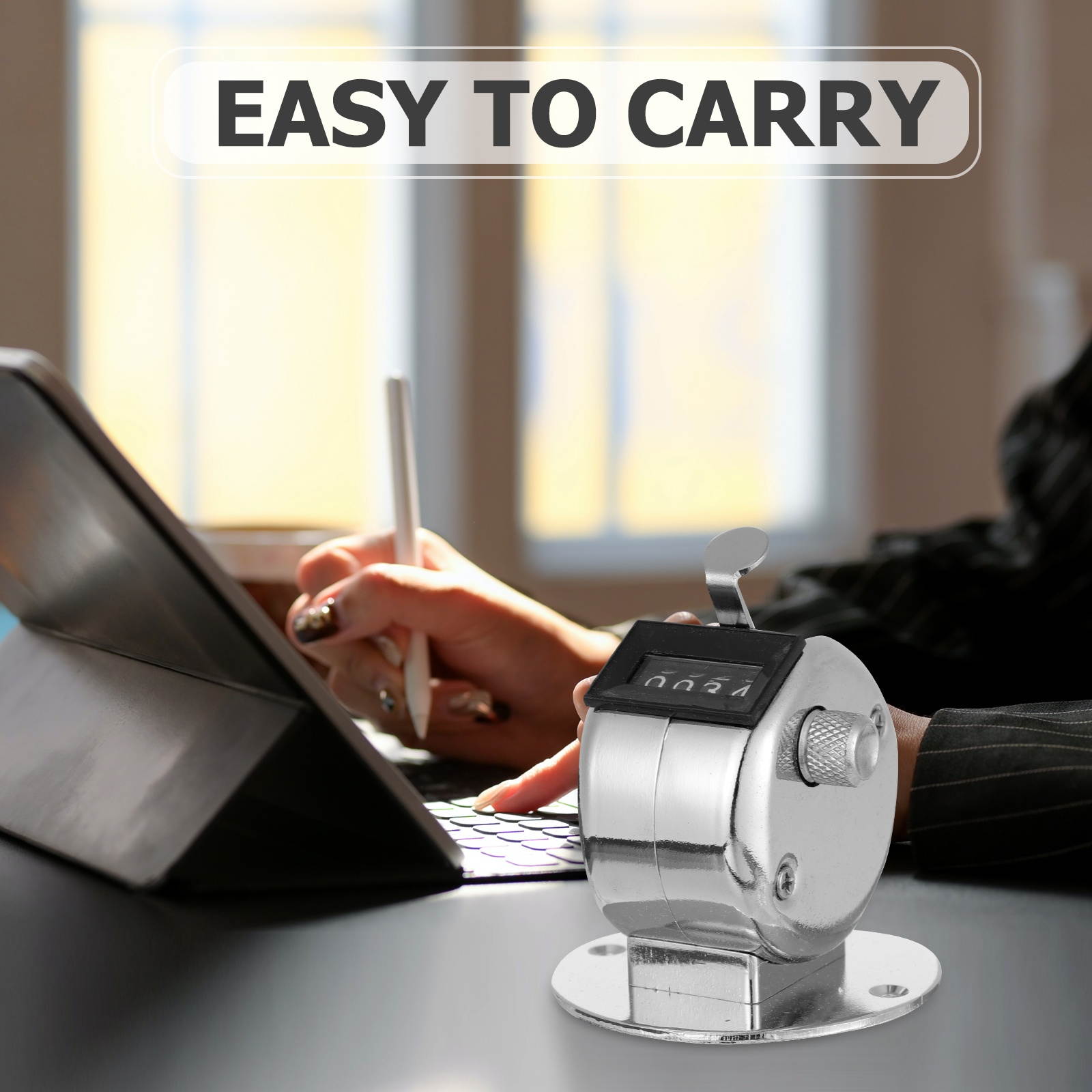 1pc Mechanical Metal Counter Tool Mechanical Practical Counting Tool Tally Clicker