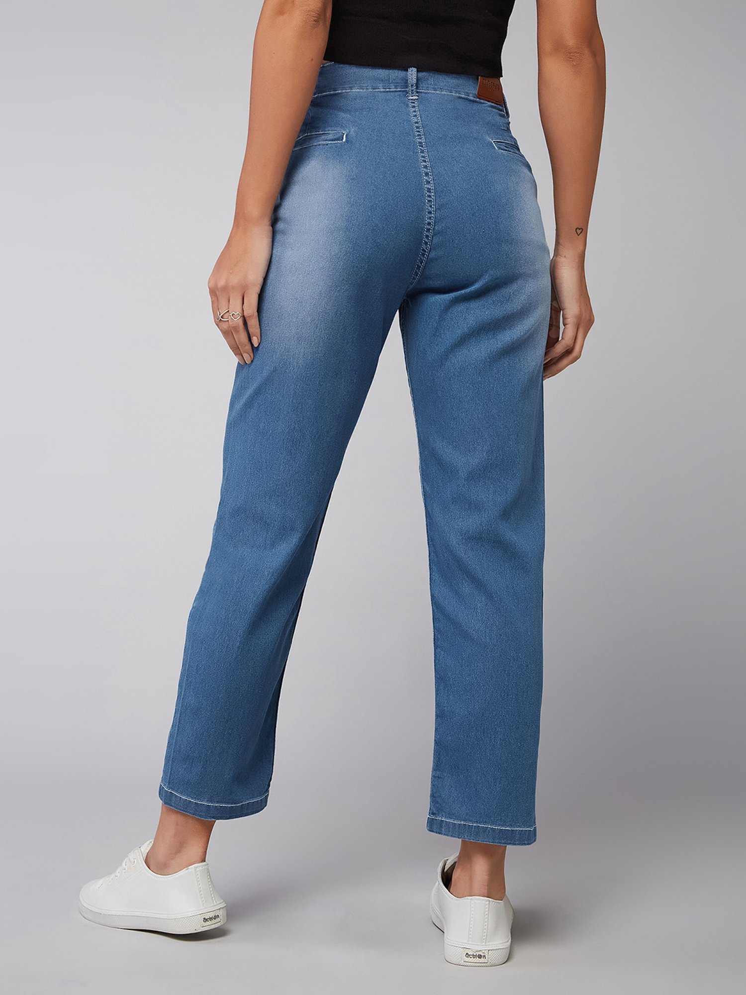 DOLCE CRUDO Blue High Rise Stretchable Jeans