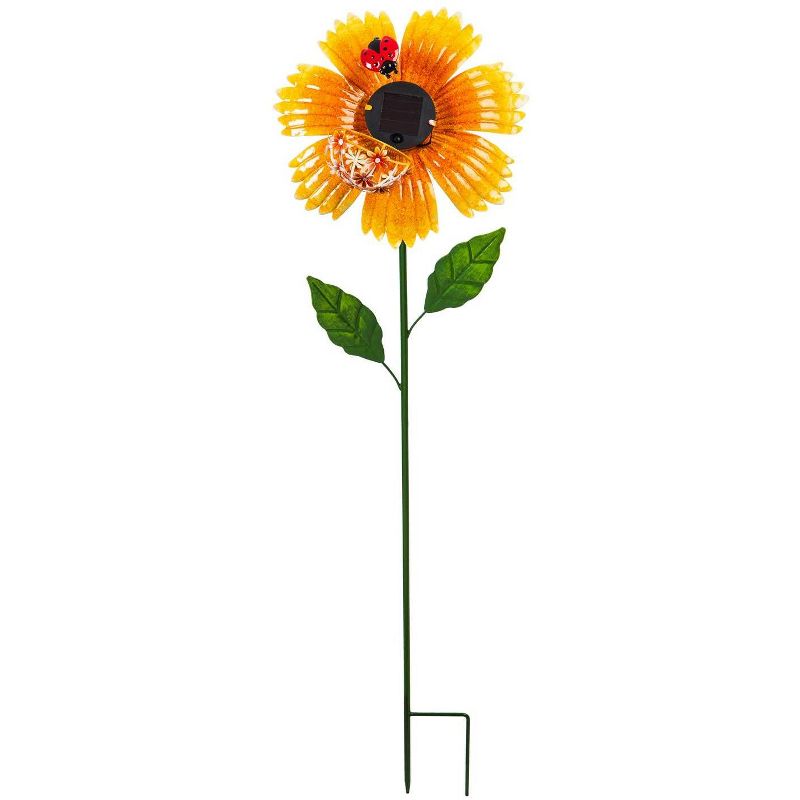 Evergreengarden 38"H Secret Solar Garden Stake, Yellow