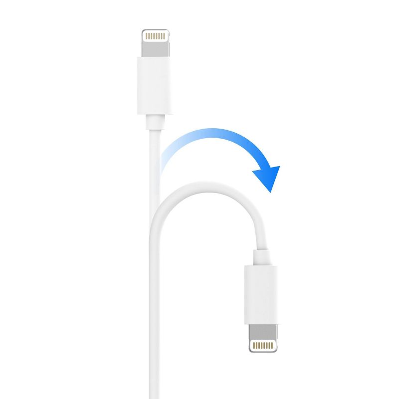 Just Wireless 6ft TPU Lightning to USB-A Cable Dual Pack - White