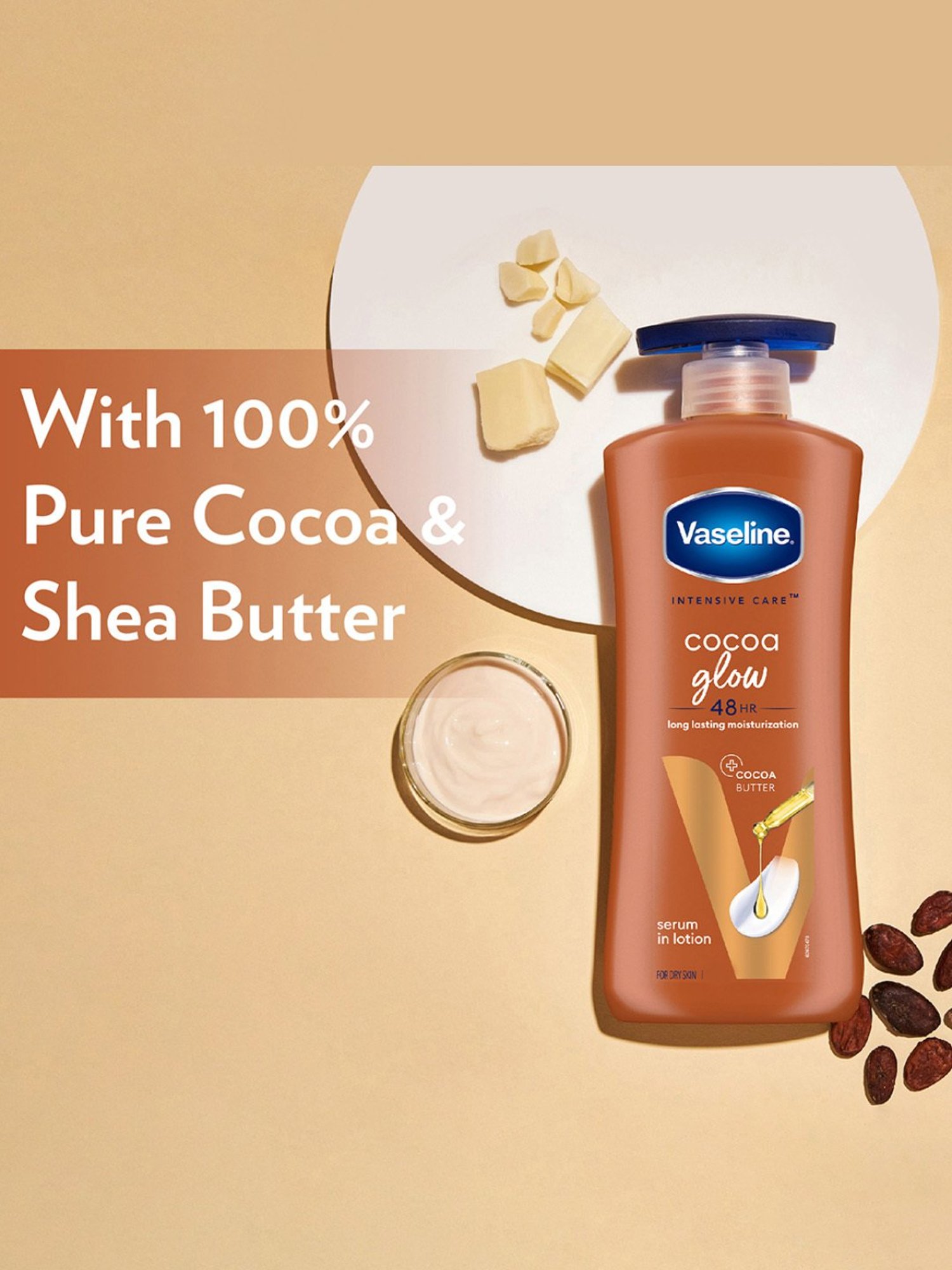 Vaseline Intensive Care Cocoa Glow Body Lotion - 600 ml