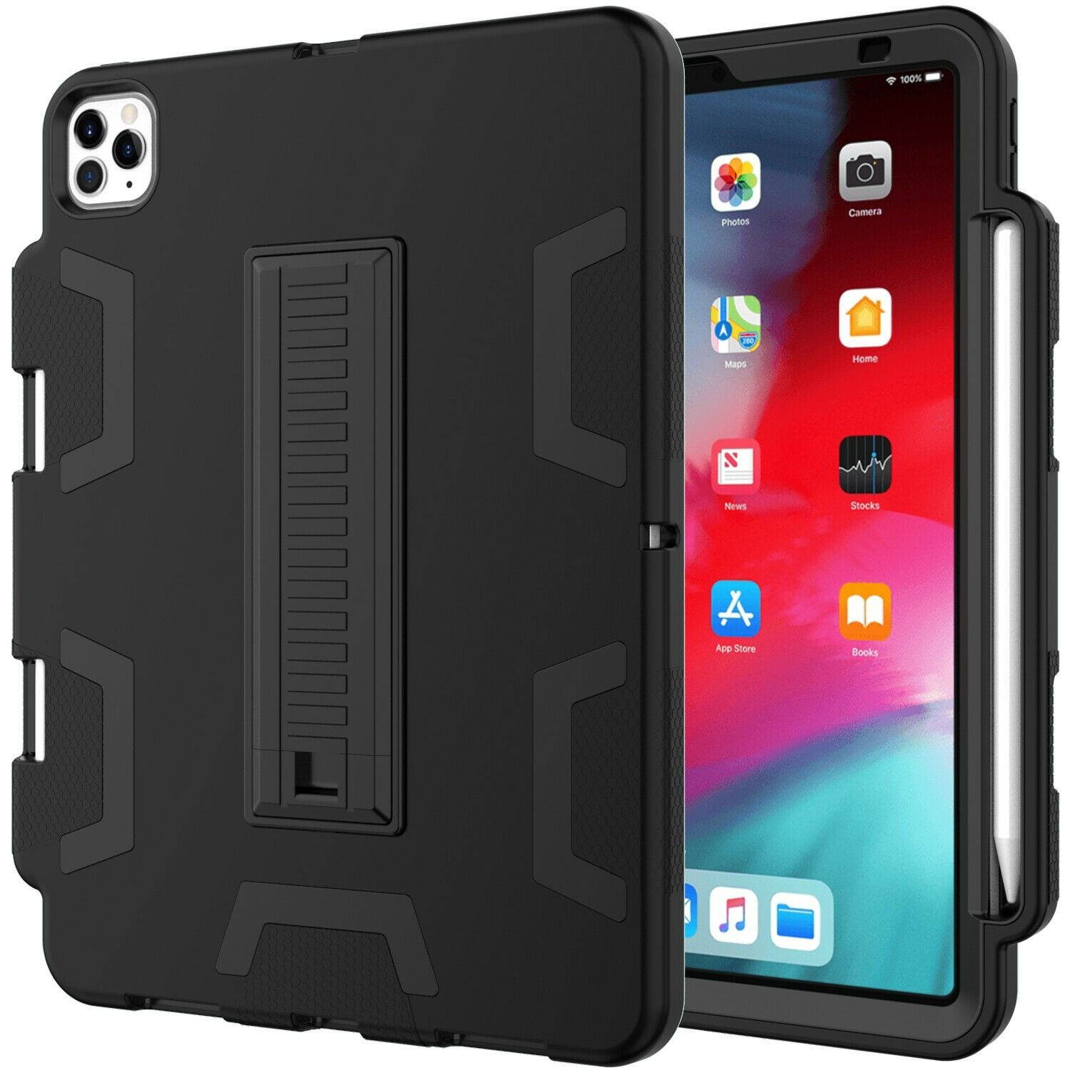 iPad Pro 11 Inch Hybrid Rubber Shockproof Heavy Duty Stand Cover