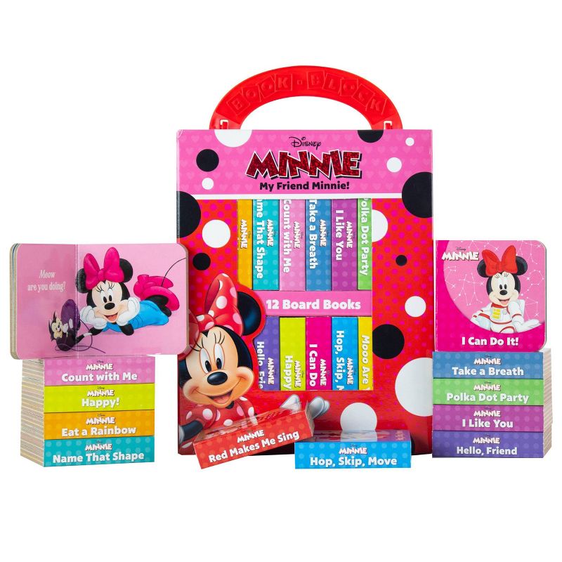 Disney My Friend Minnie Mouse My First Library 12 Board Book Set - by Emily Skwish (Board Book)