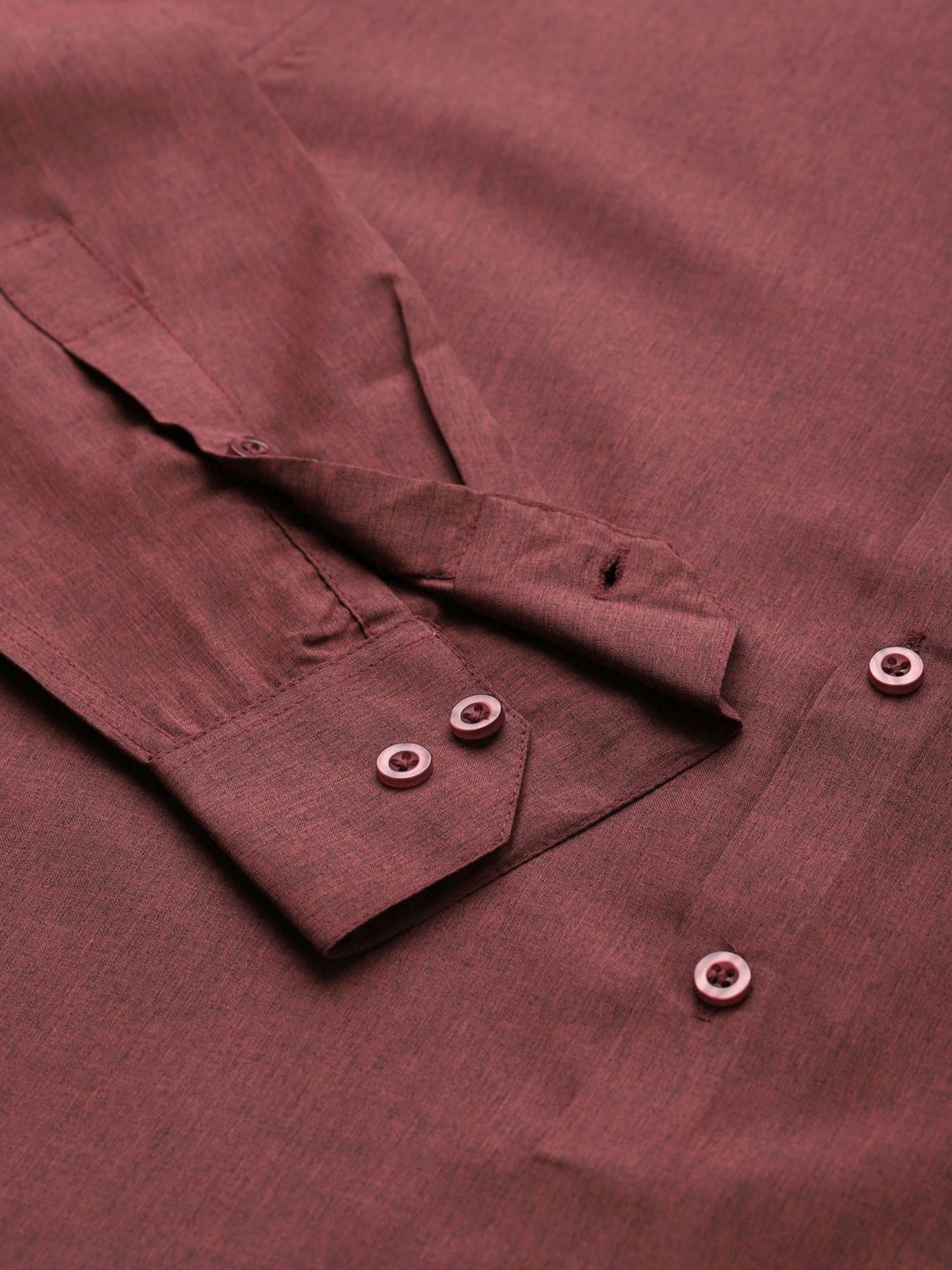 Sojanya Maroon Cotton Regular Fit Self Pattern Shirt