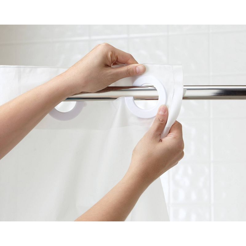 Striped Shower Curtain with Liner Gray - Hookless