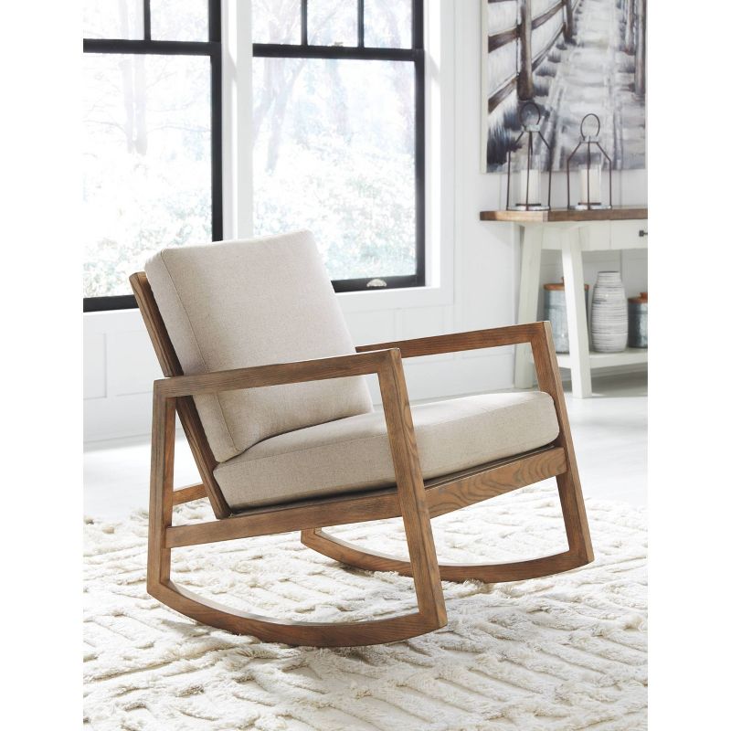 Wooden Rocking Chair Brown - Benzara