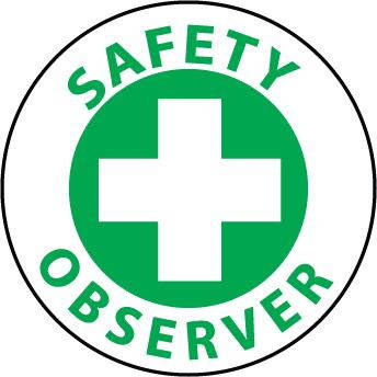 NMC HH78-HARD HAT EMBLEM, SAFETY OBSERVER, 2 DIA, PS VINYL, 25/PK (PAK OF 25)