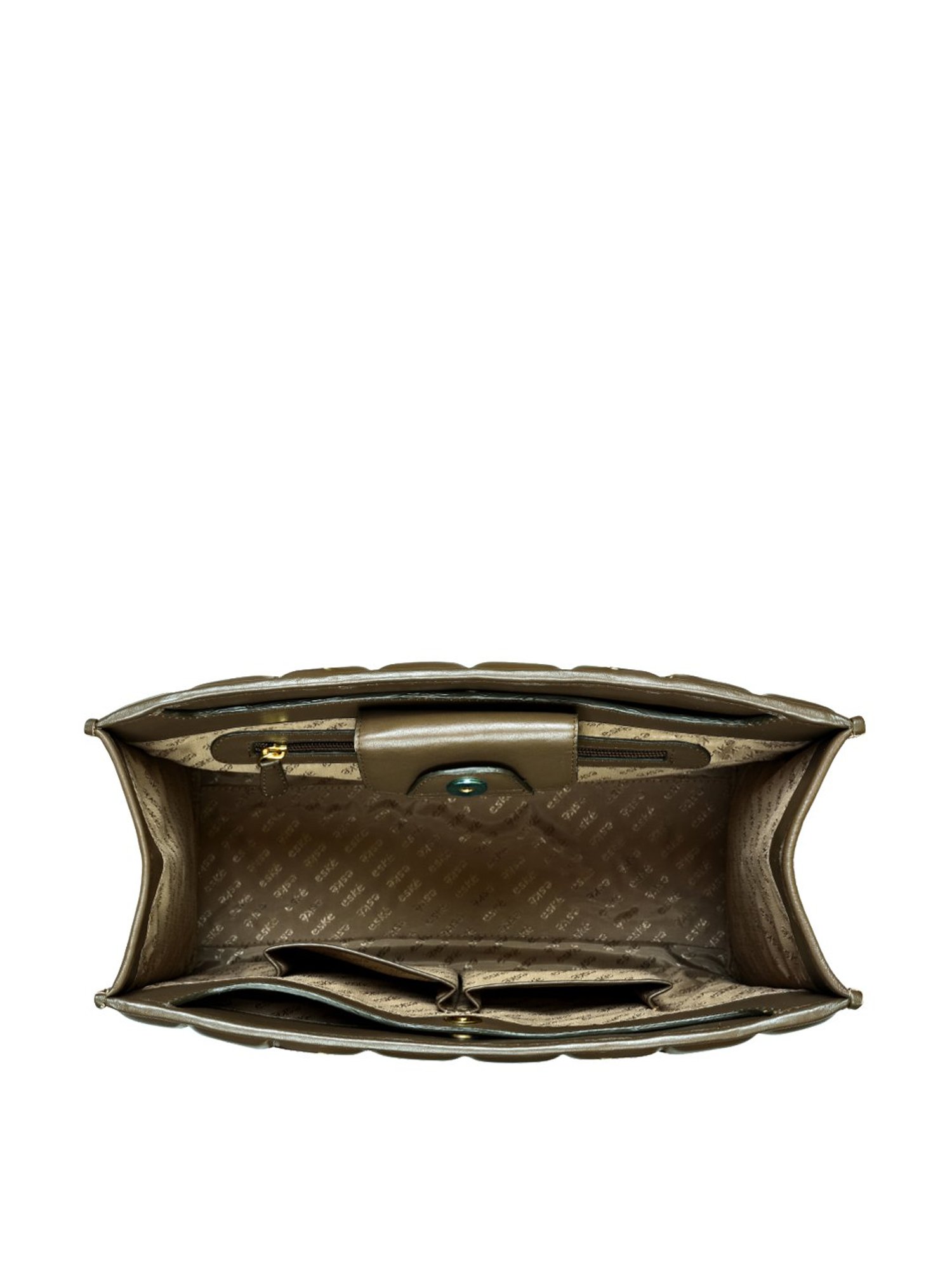 Eske Green Quilted Large Tote Handbag