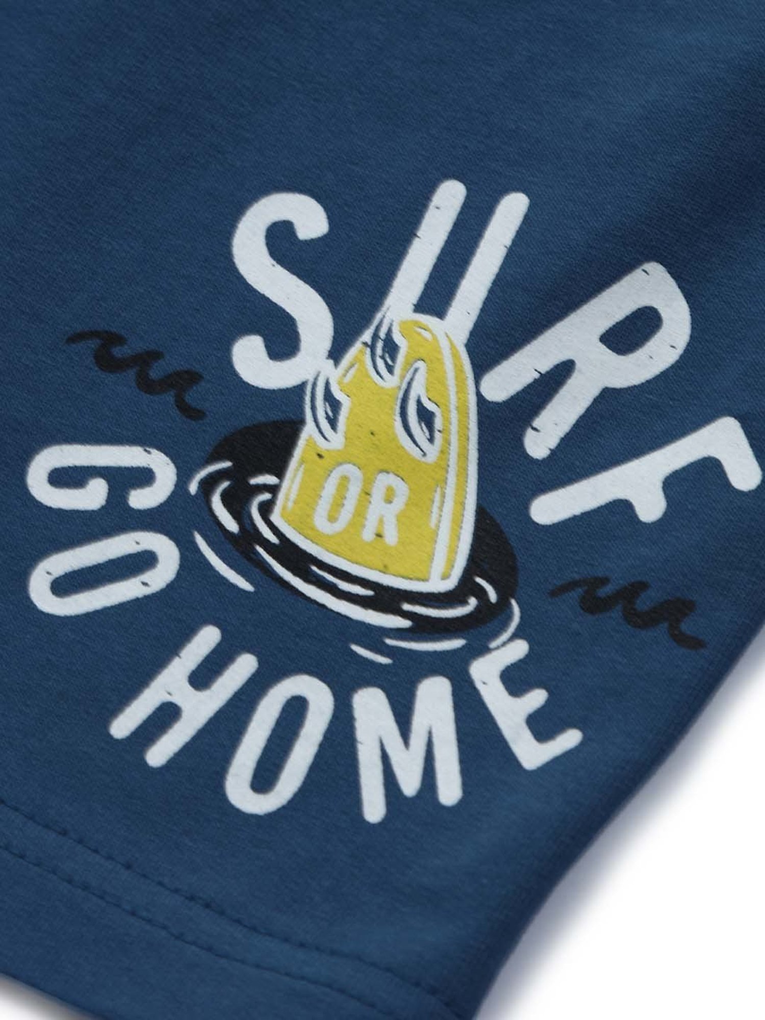 Gini & Jony Kids Blue Cotton Printed Bermuda