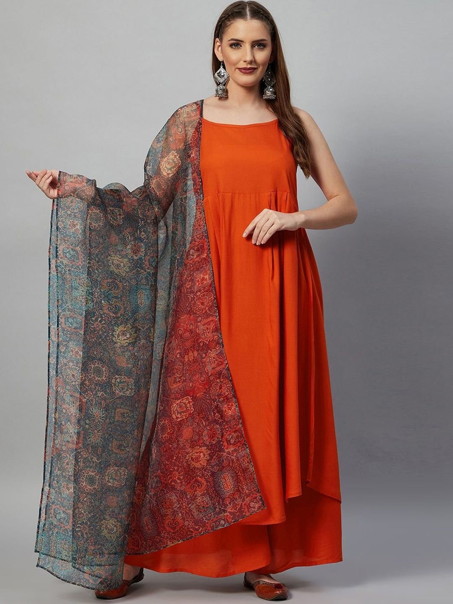 Inweave Multicolored Printed Dupatta