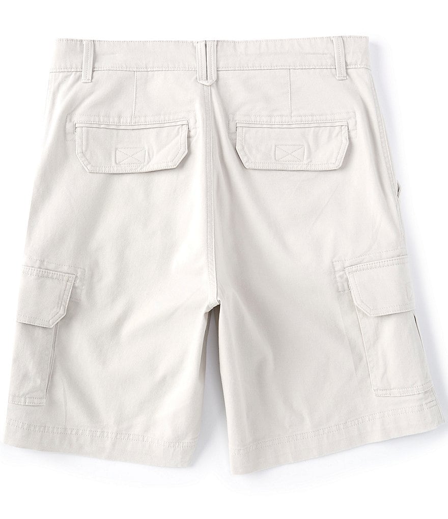 Roundtree & Yorke Big and Tall Performance 9#double; and 11#double; Inseam Flat Front Herringbone Print Shorts
