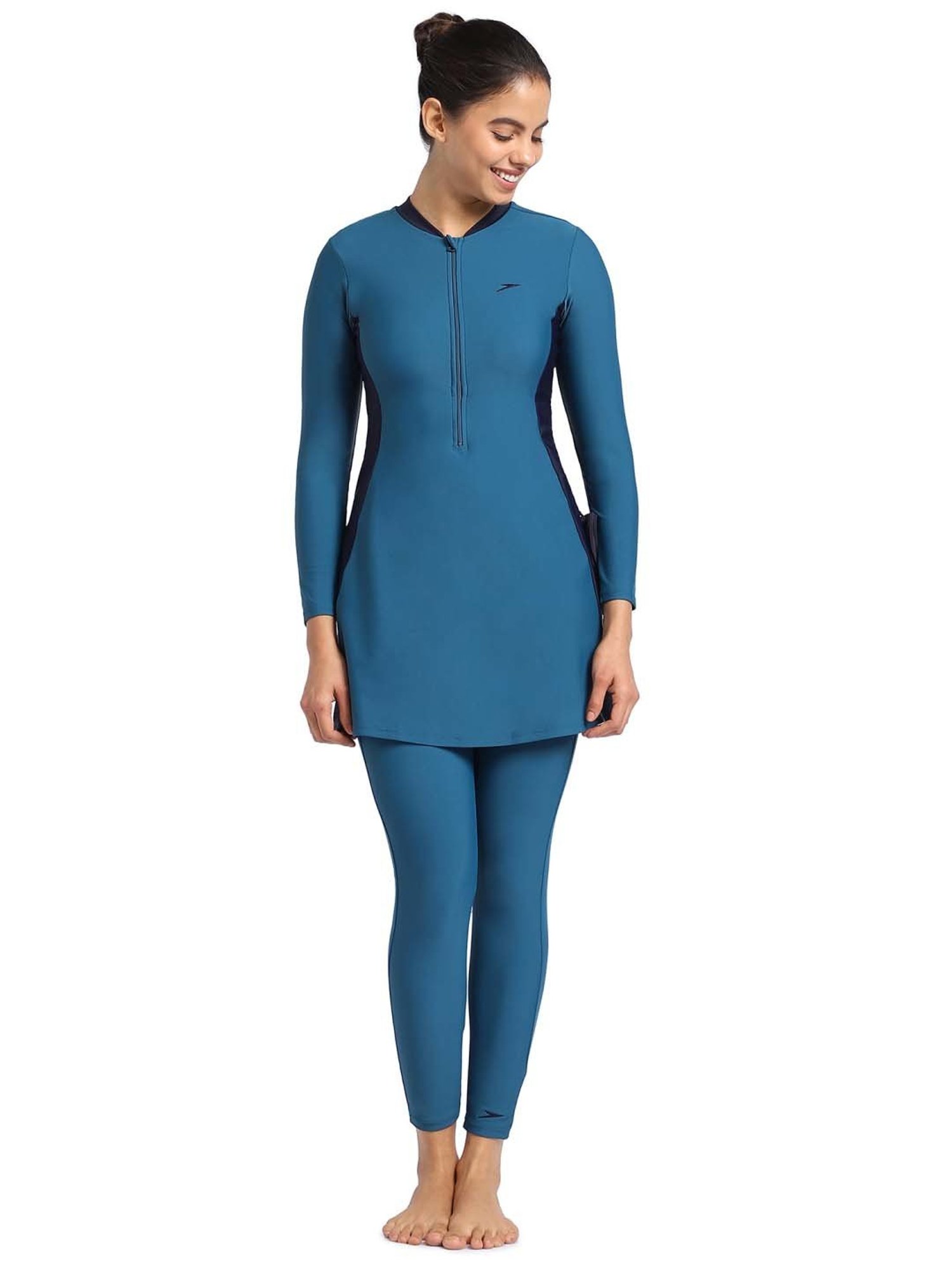 Speedo Blue Plain Two Piece Swimwear