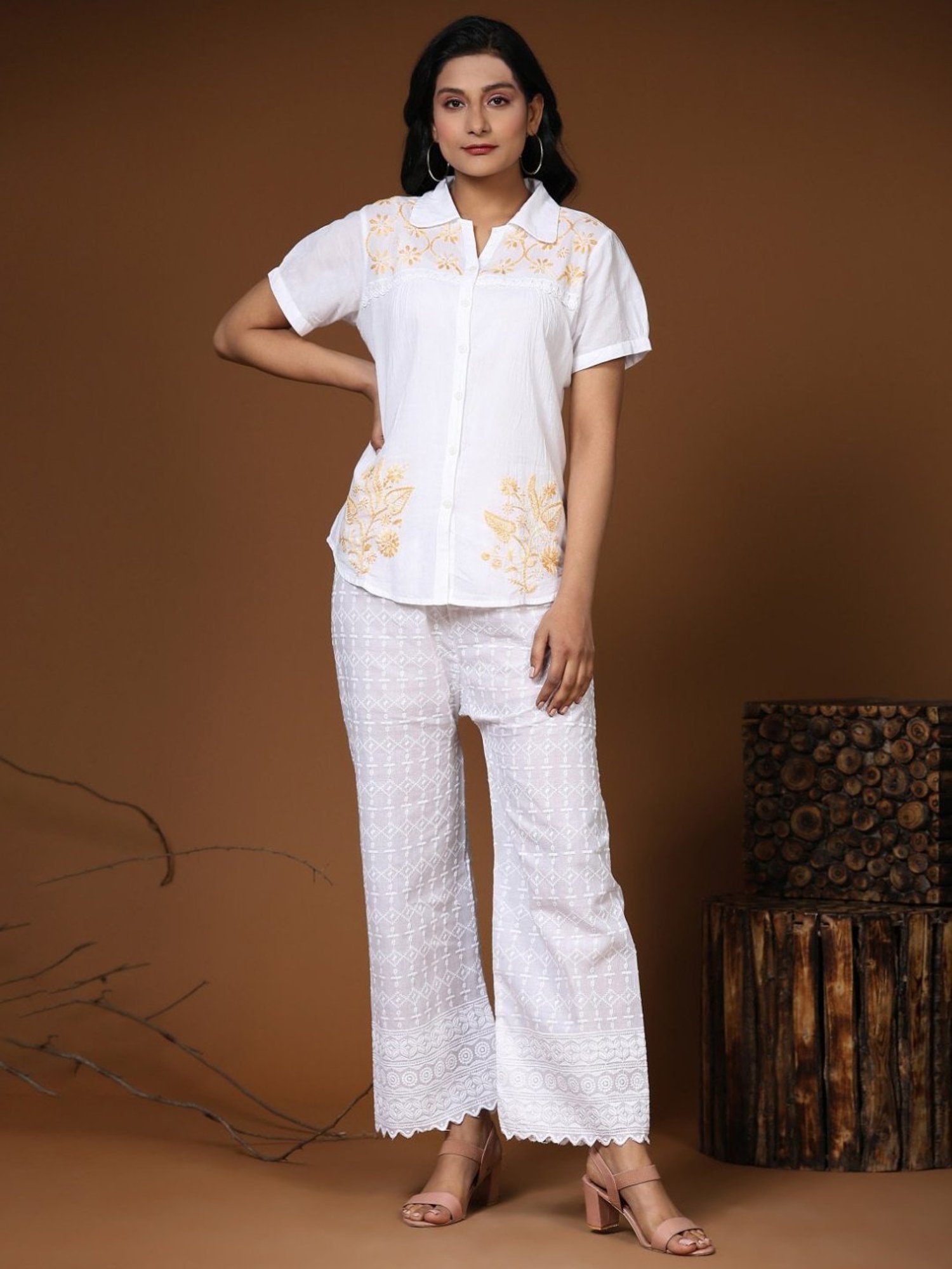 House Of Kari Hand Embroidery Chikankari Shirts