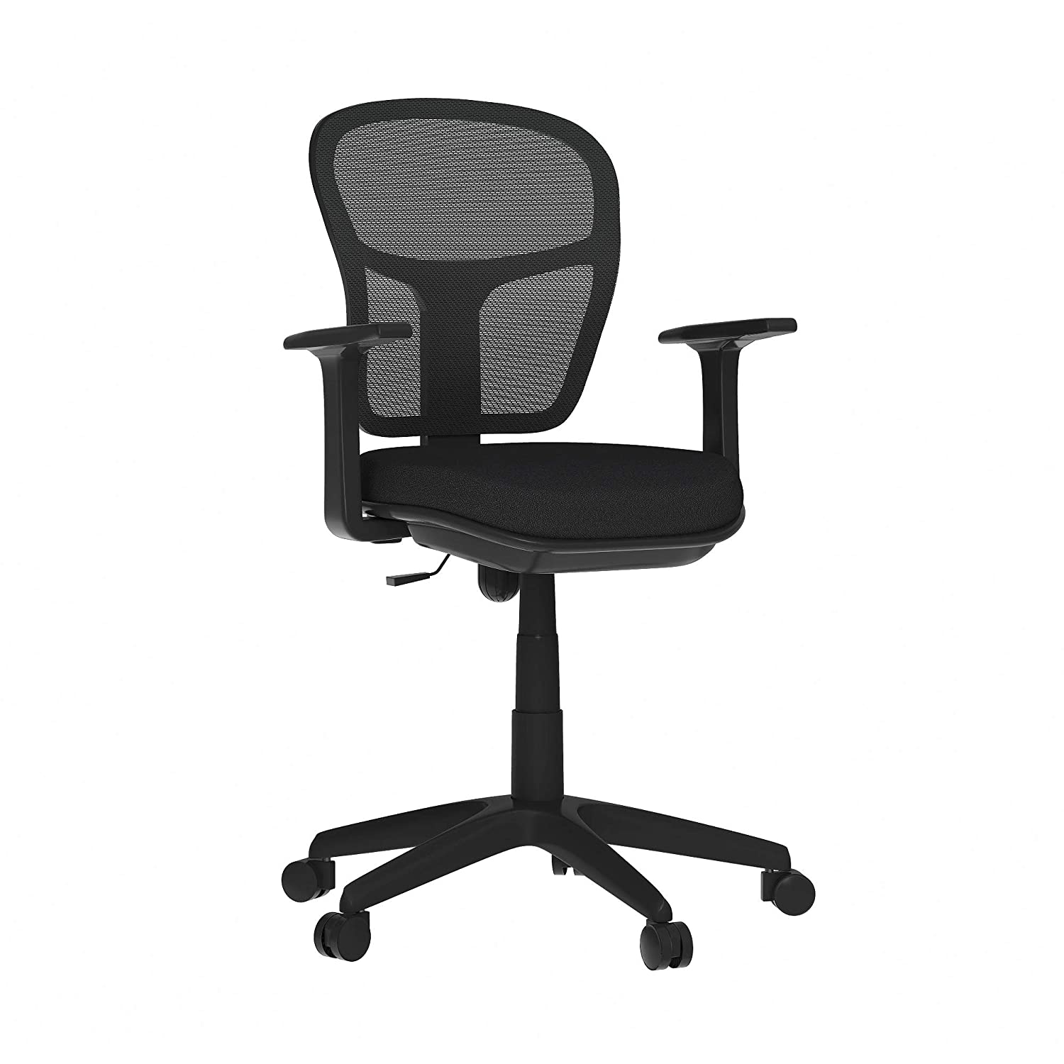 Linea Italia Vienna Ergonomic Mesh Back Office Adjustable Height, Lumbar Support, Tilt Tension Basic Modern Desk Chair, Medium, Black
