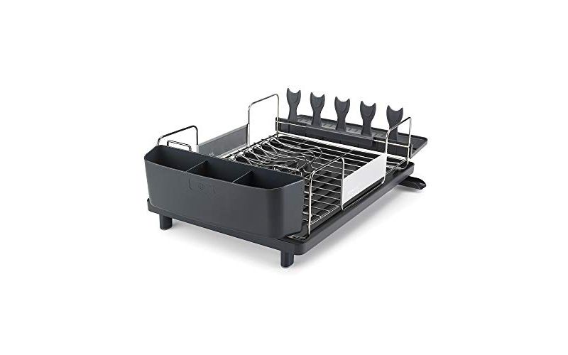 Polder Space Station Ultimate Dish Drying Rack with Adjustable Drain Spout