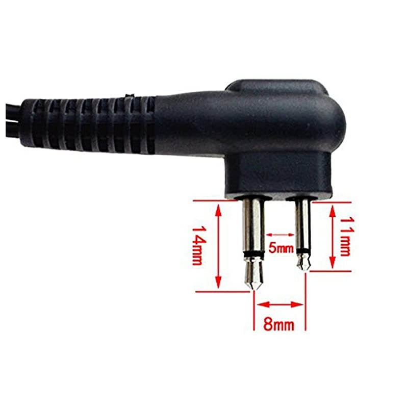 Walkie Talkie Earpiece with Mic, 2 Pin Acoustic Tube Rugged Radio Headset for Motorola CP200 GP300 GP2000 CP110 CP040 Two Way Radio (5 Pack)