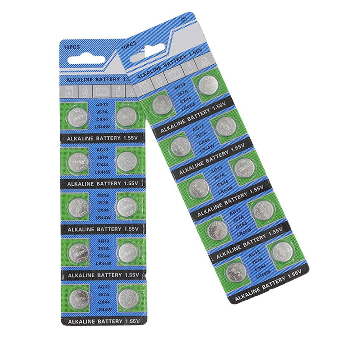 100 Pcs AG13 LR44 357A S76E G13 Button Coin Cell Battery Batteries 1.55V Alkaline