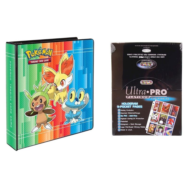 Ultra Pro Pokémon X & Y 2" 3-Ring Binder Card Album with 100 Ultra Pro Platinum 9-Pocket Sheets Card Game