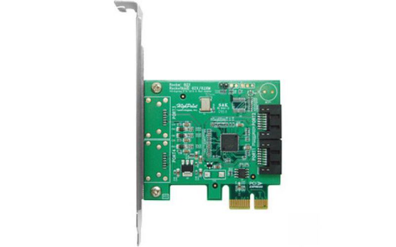 HighPoint RocketRAID 622 2-port Serial ATA Controller - Serial ATA/600 - PCI Express 2.0 x1 - Plug-in Card - RAID Supported