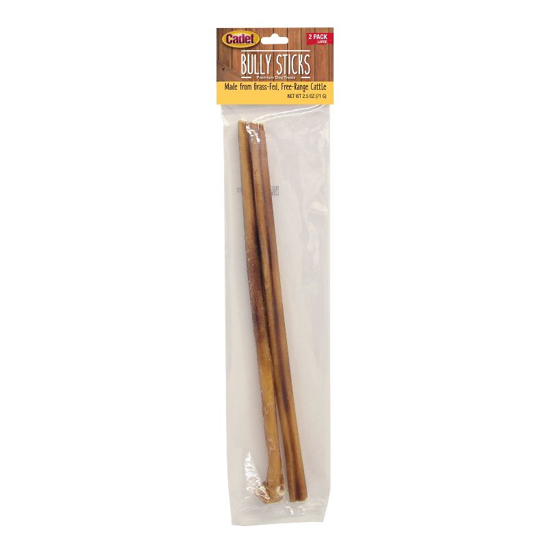 Cadet Large Bully Sticks Beef Dog Treats - 9-11"/2pk