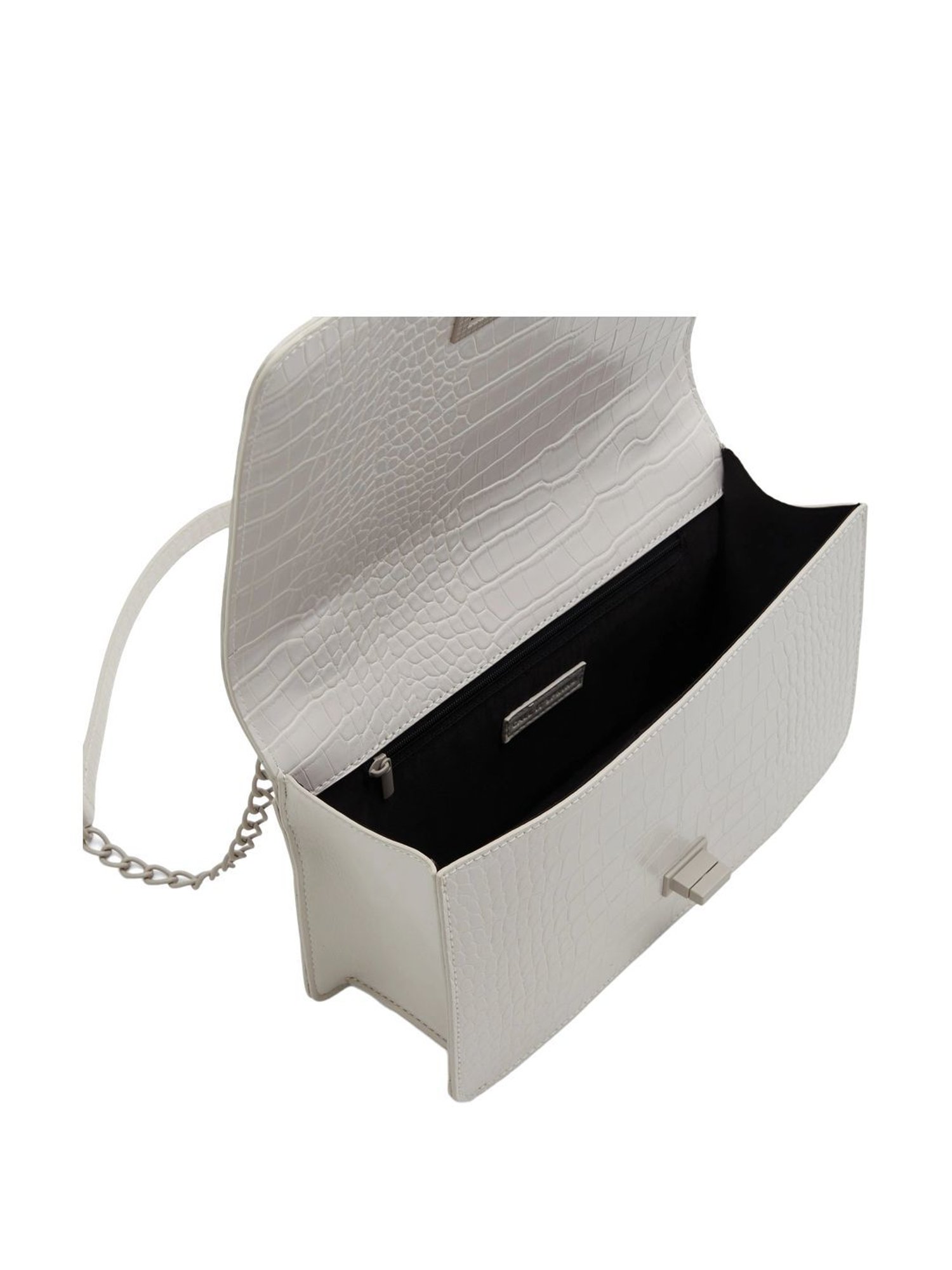 Call It Spring White Textured Small Sling Handbag