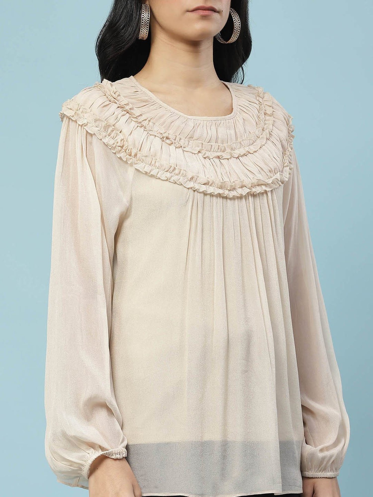 aarke Ritu Kumar Ivory Top With Camisole