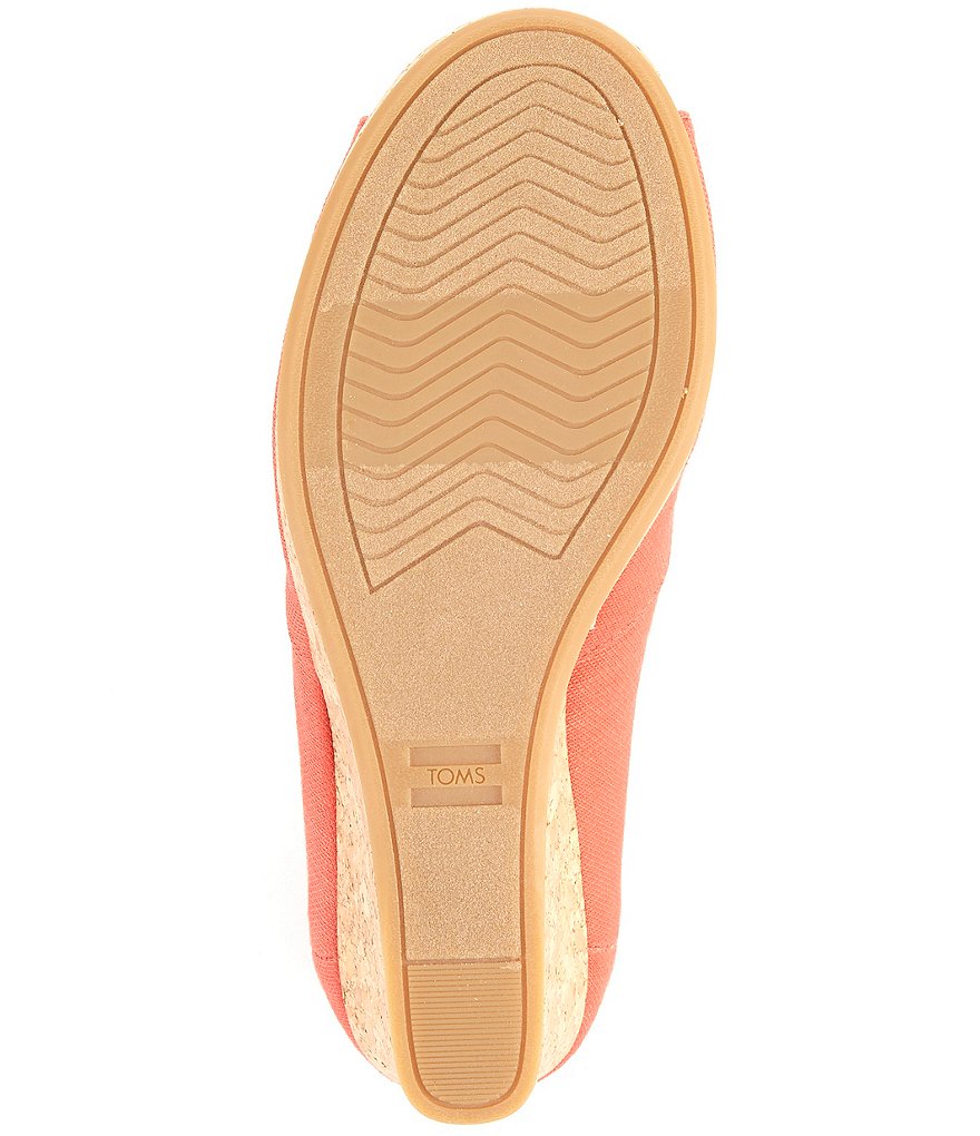 TOMS Michelle Peep Toe Cork Wedges