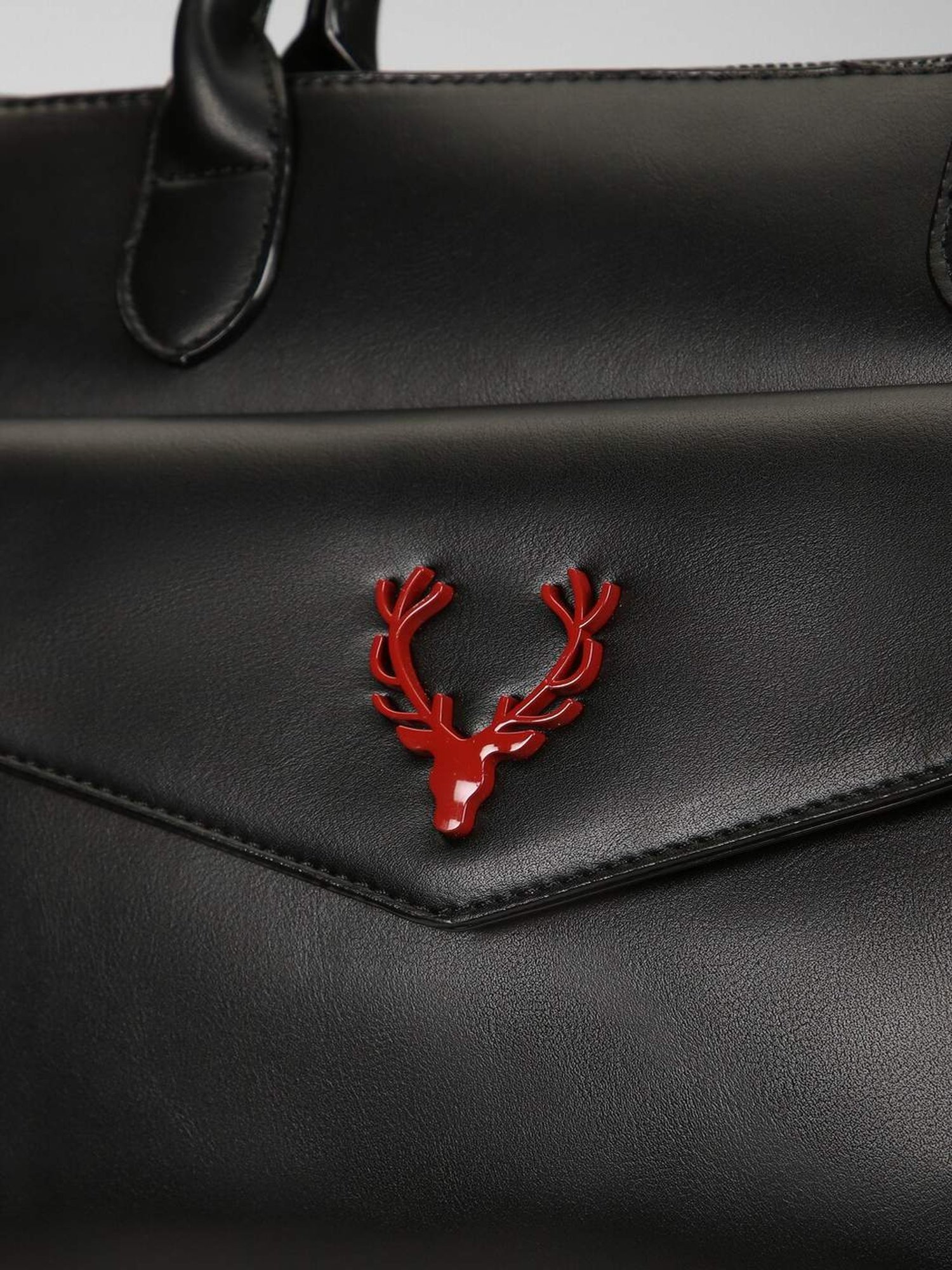 Allen Solly Black Solid Medium Handbag