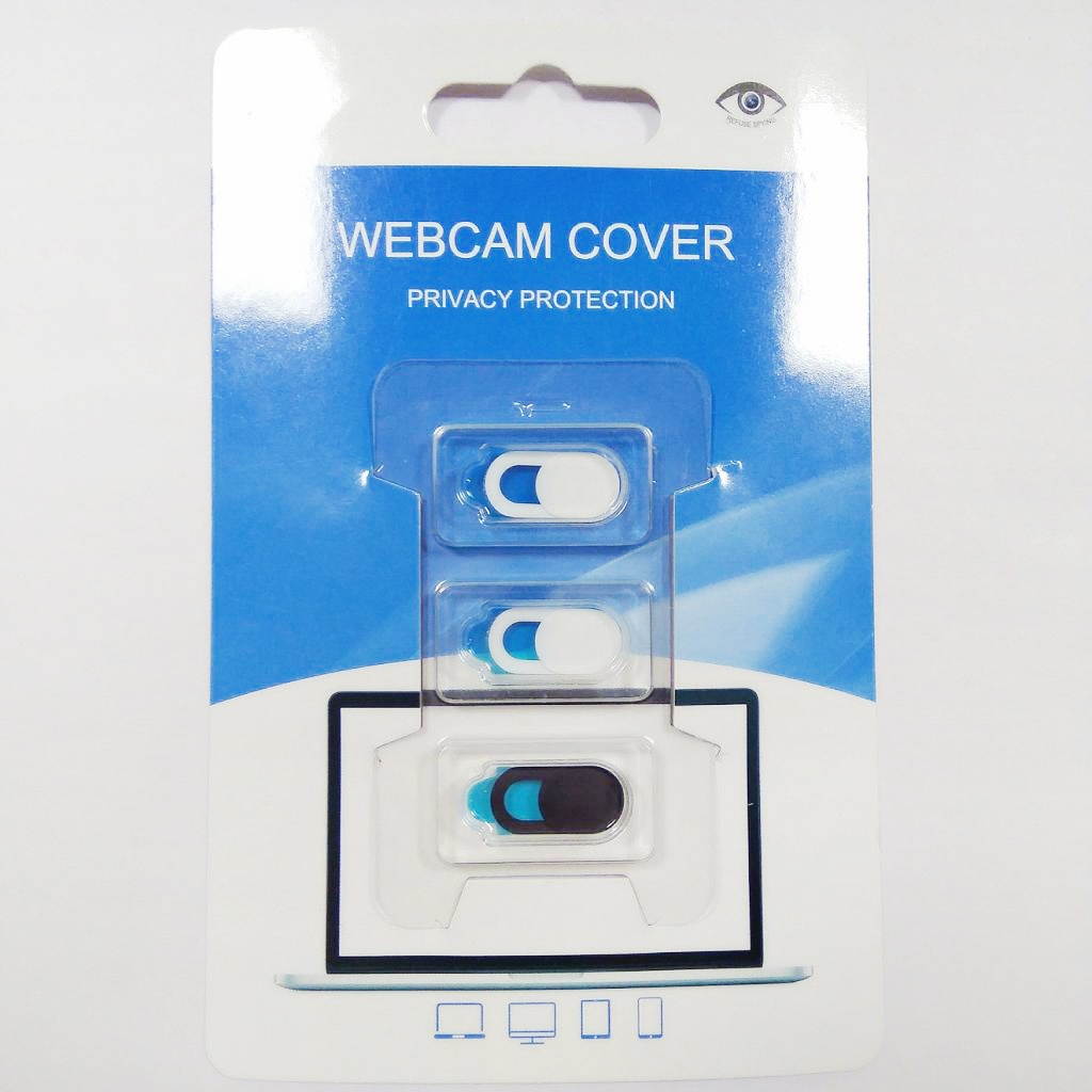 Webcam Cover Camera Privacy Slider Sticker for Phone Tablet 2White+Black