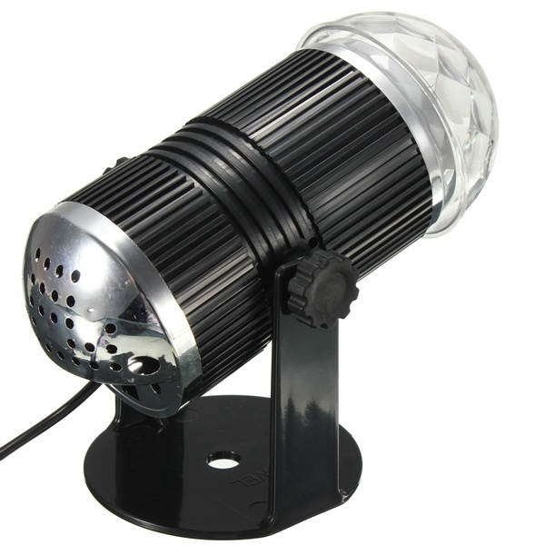 Mini 3W RGB Sound Activated Stage Light Rotating Projector for Xmas Wedding Party  US Plug