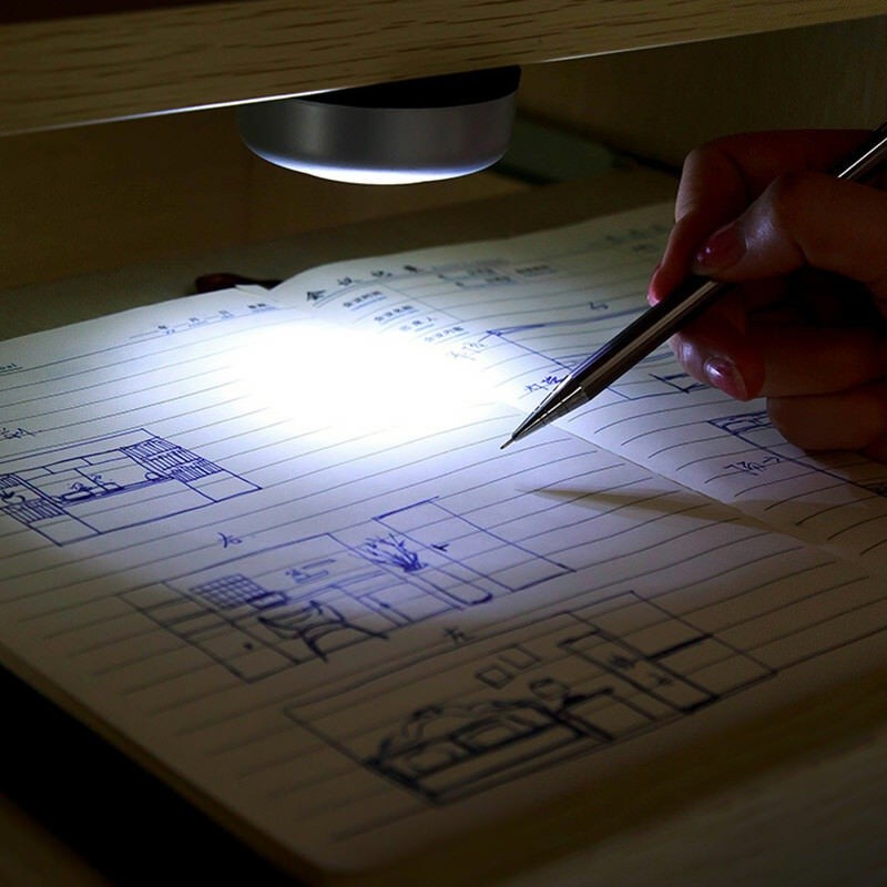 8 PCS 3 LED Touch Push On/Off Light Self-Stick On Click Battery Operated Lights