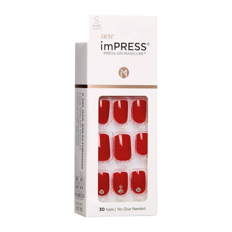 Kiss Gel Fantasy False Nails - Burgundy - 28ct