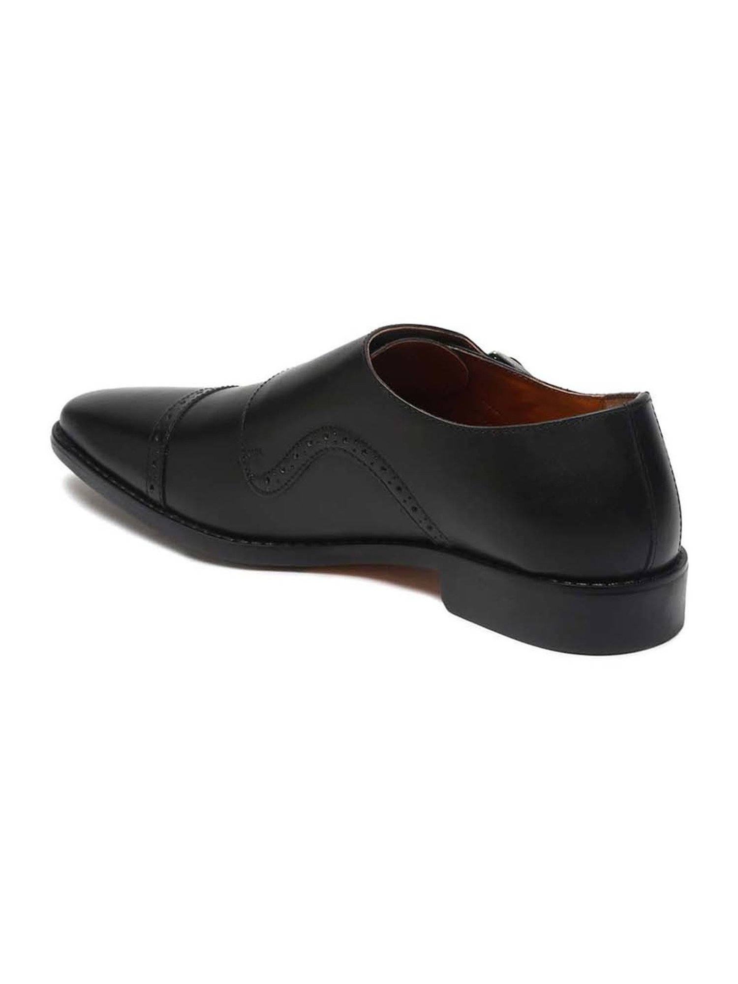 Louis Stitch Men's Black Monk Shoes