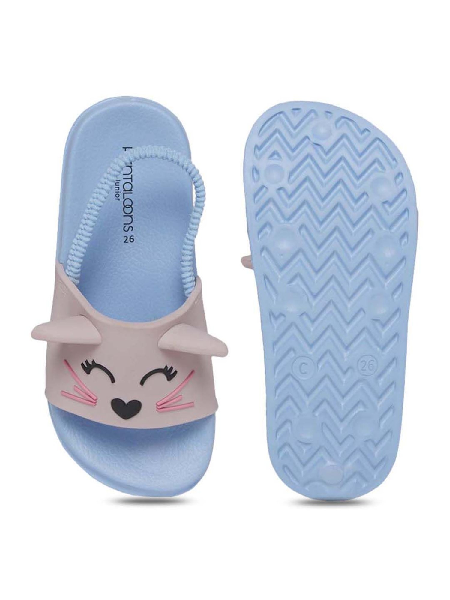 Pantaloons Junior Pink & Blue Back Strap Sandals