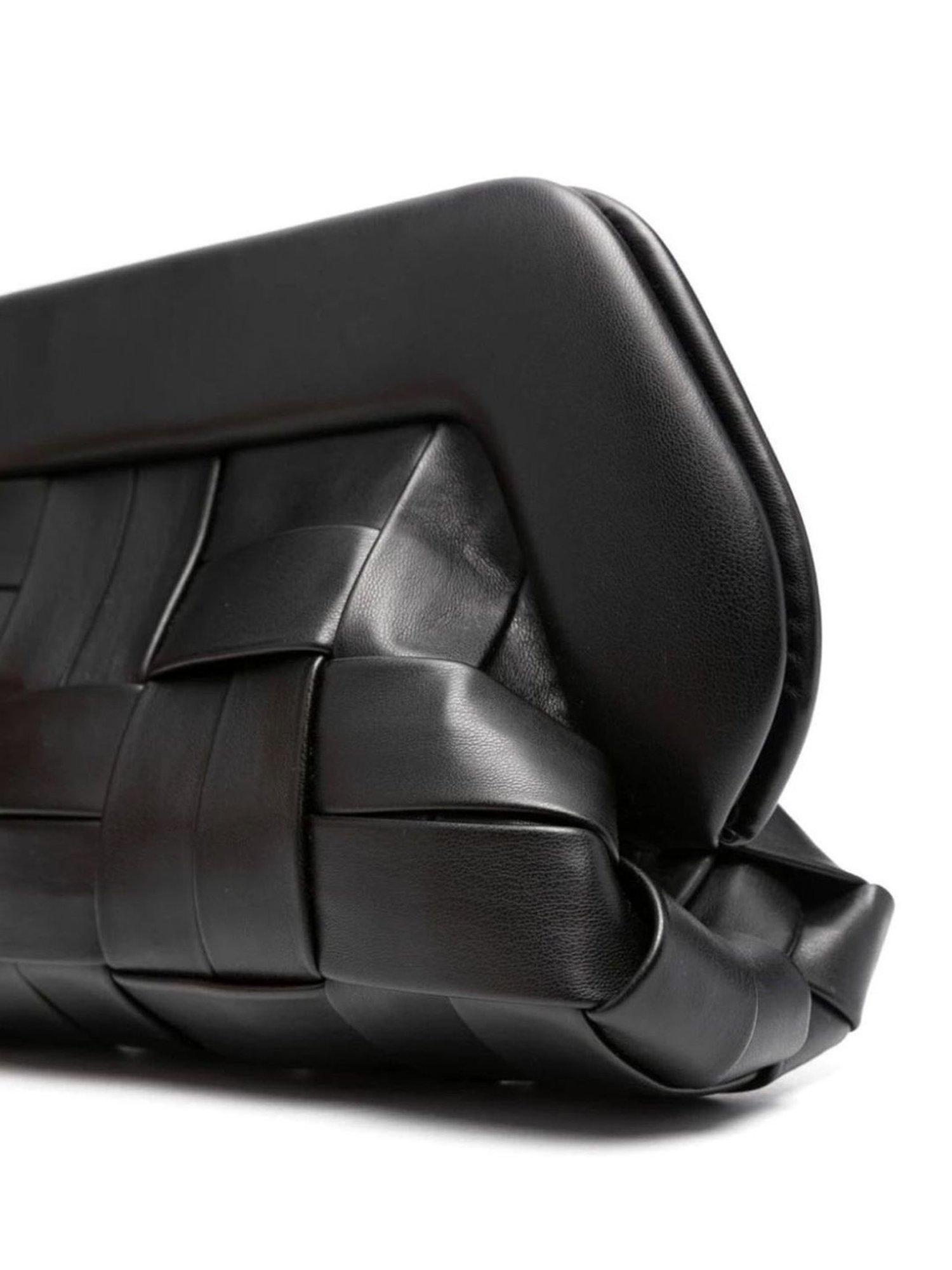 Themoire Black BIOS Flat Weaved Cross Body Bag