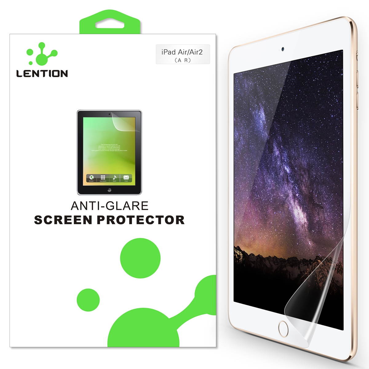 LENTION HD Clear iPad Air Screen Protector Film for iPad Air 2, iPad Air