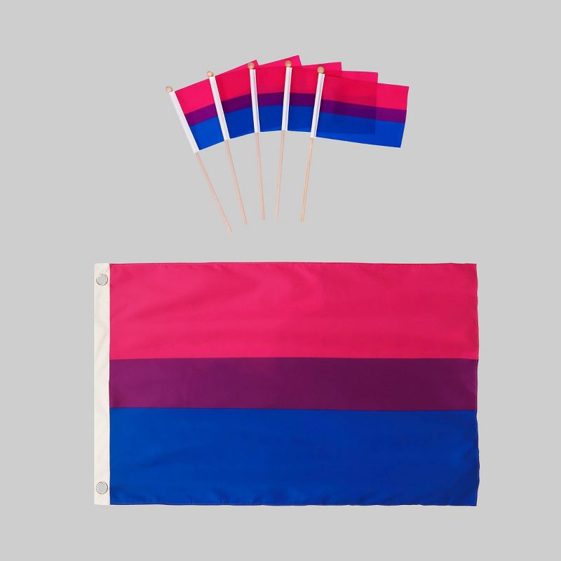 Large Flag with 5 Mini Flags Bisexual - Bullseye's Playground™