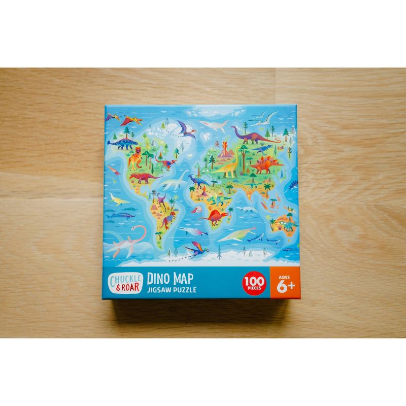 Chuckle & Roar Roar-Dino Map Puzzle 100pc