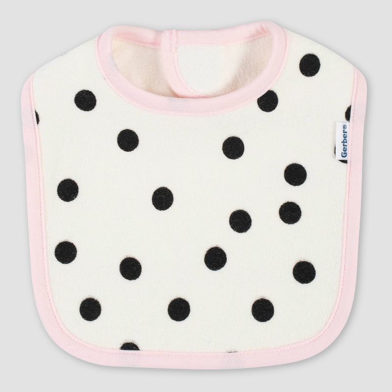 Gerber Baby Girls' 4pk Bunny Bib - Pink