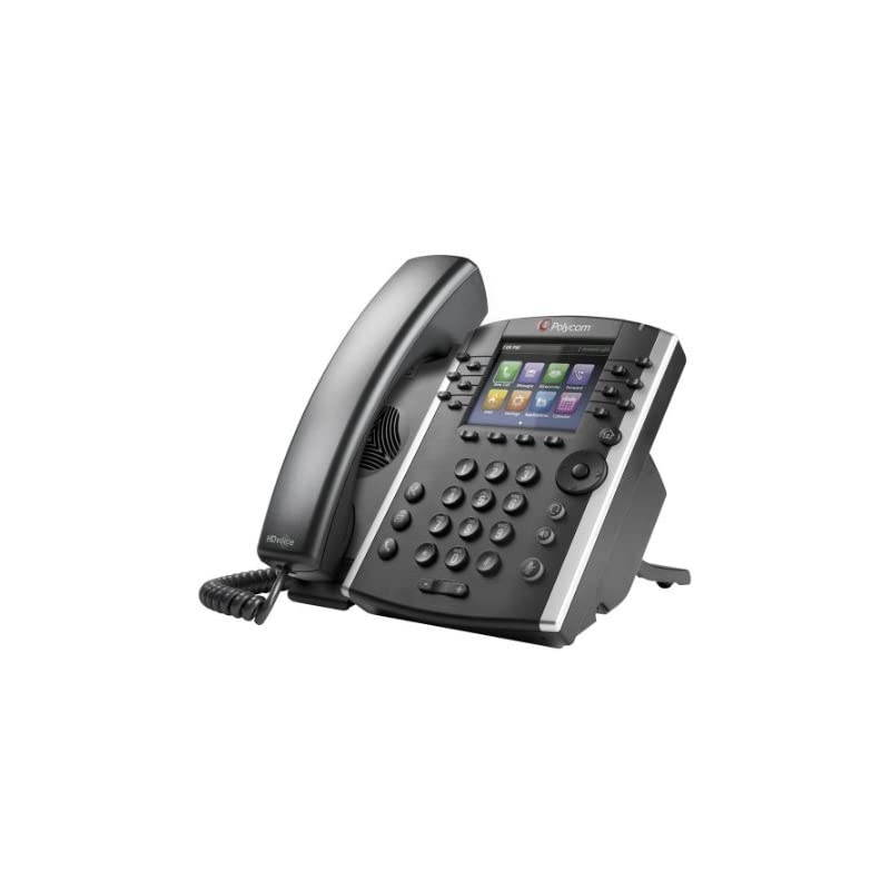 VVX 401 Corded Business Media Phone System 12 Line PoE 220048400001 AC Adapter Included Replaces VVX 400 Renewed