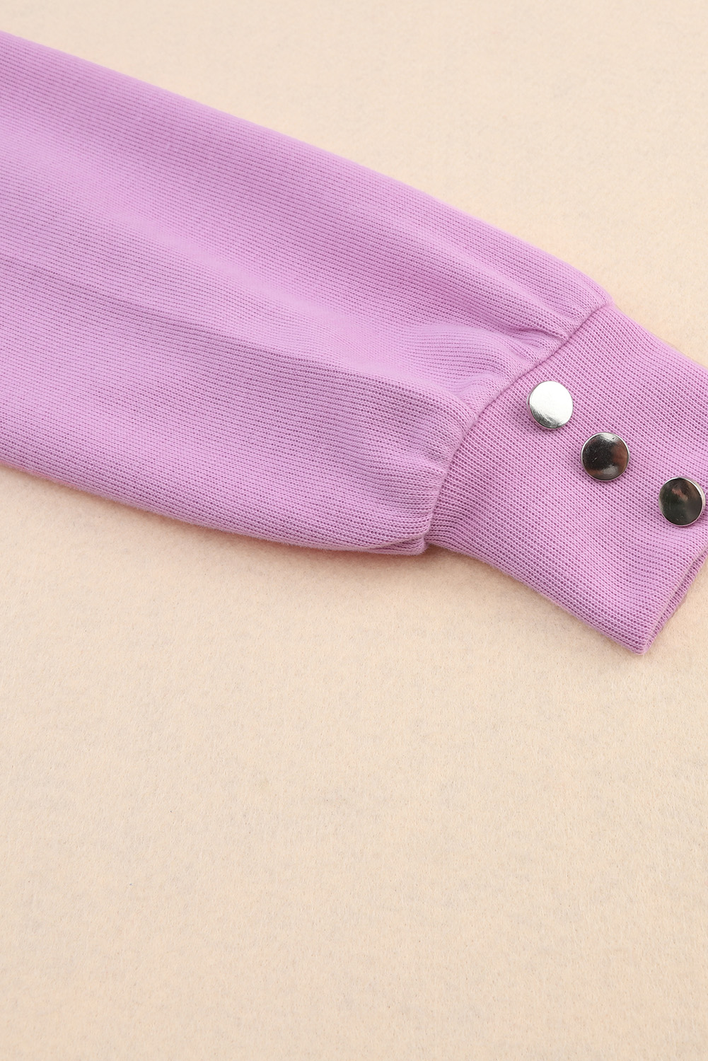 Purple V-neck Shoulder Down Long Sleeved Top