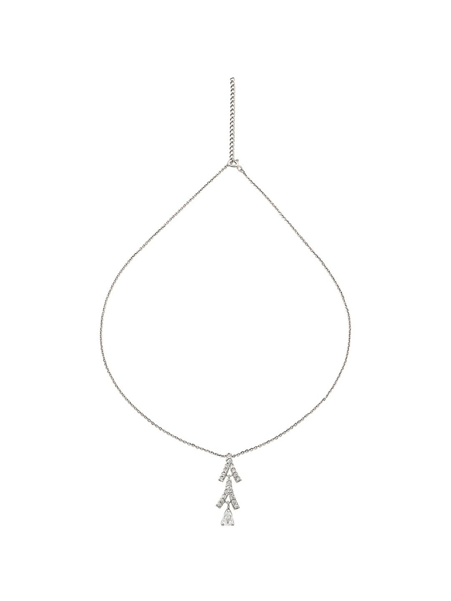 Silberry 92.5 Sterling Silver Trifecta Pendant with Link Chain