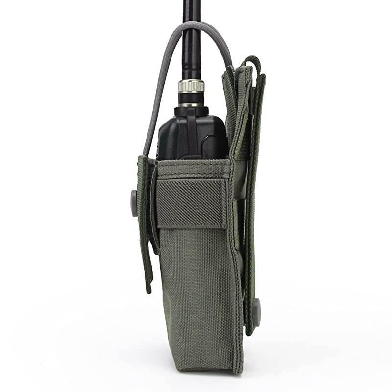 Tactical MOLLE Interphone Pouch Short Radio Holder Tactical Radio Holster Hunting Intercom Bag