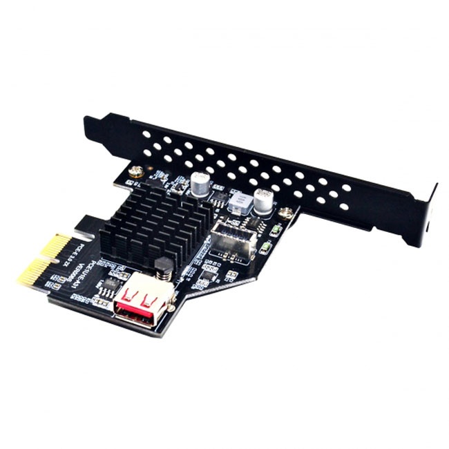 FVH USB 3.1 Front Panel Socket & USB 2.0 to PCI-E Express Card Adapter for Motherboard UC-136