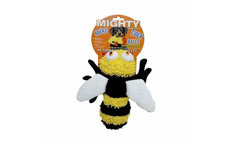 Mighty Microfiber Ball Bee Dog Toy - M