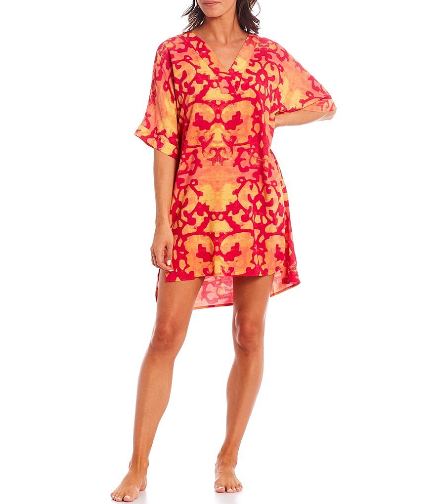 Sleep Sense Wallpaper Printed Short Sleeve Jersey Knit Sleepshirt