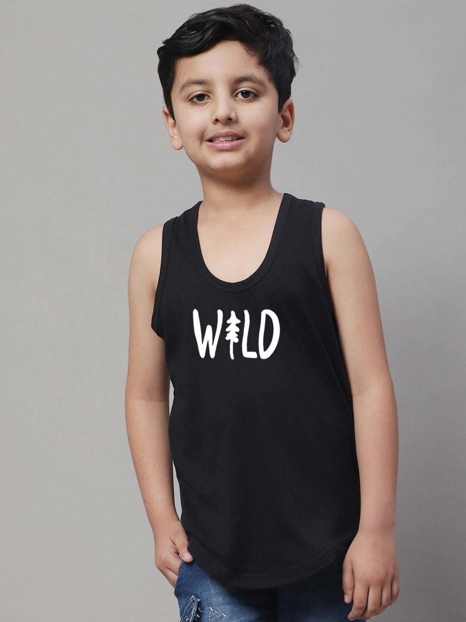 Palm Tree Kids White Printed Vest