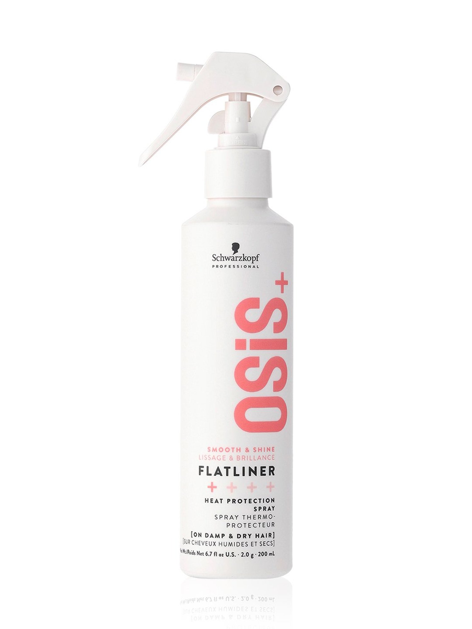 Schwarzkopf Professional Osis+ Smooth & Shine Flatliner + Heat Protection Spray - 200 ml