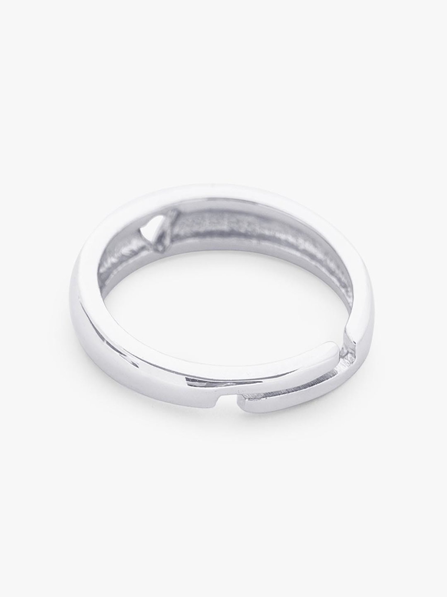 March by FableStreet 92.5 Sterling Silver Timeless Heart Ring for Women