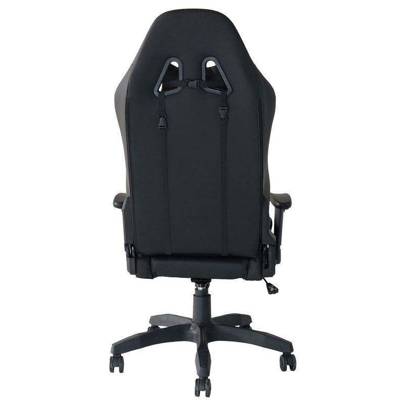 E-Win Calling Series Adjustable Ergonomic Computer Gaming Home Office PU Leather Tall Back Chair with Pillows, Black and Gray